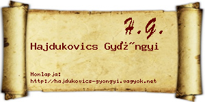 Hajdukovics Gyöngyi névjegykártya