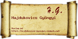 Hajdukovics Gyöngyi névjegykártya